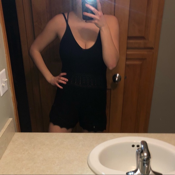 Kendall&Kylie Black Knit Romper - Picture 2 of 3